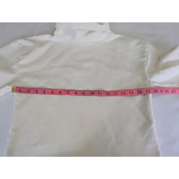 Emerson Fry Sweatshirt Raw Edge White Turtleneck XS Minimalist Crop Luxe Top - Picture 8 of 10